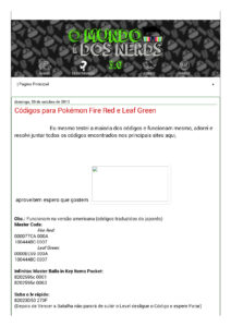 baixar pdf o mundo e dos nerds 3 0 codigos para pokemon fire red e leaf green