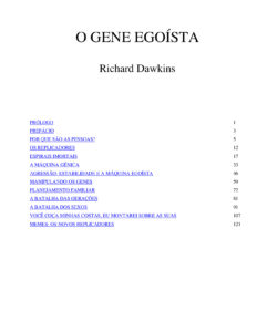 baixar pdf richard dawkins o gene egoista