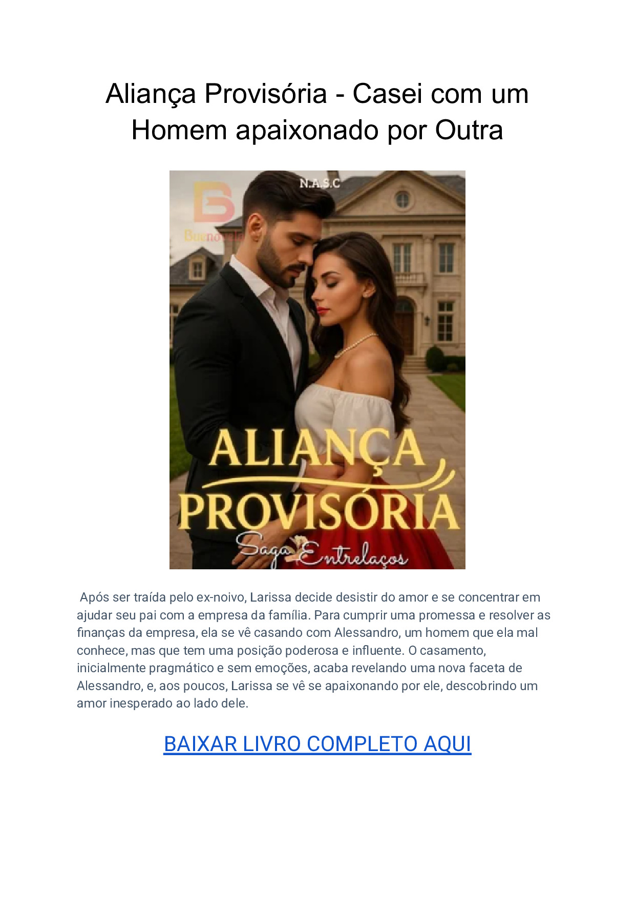 baixar pdf alianca provisoria casei com um homem apaixonado por outra