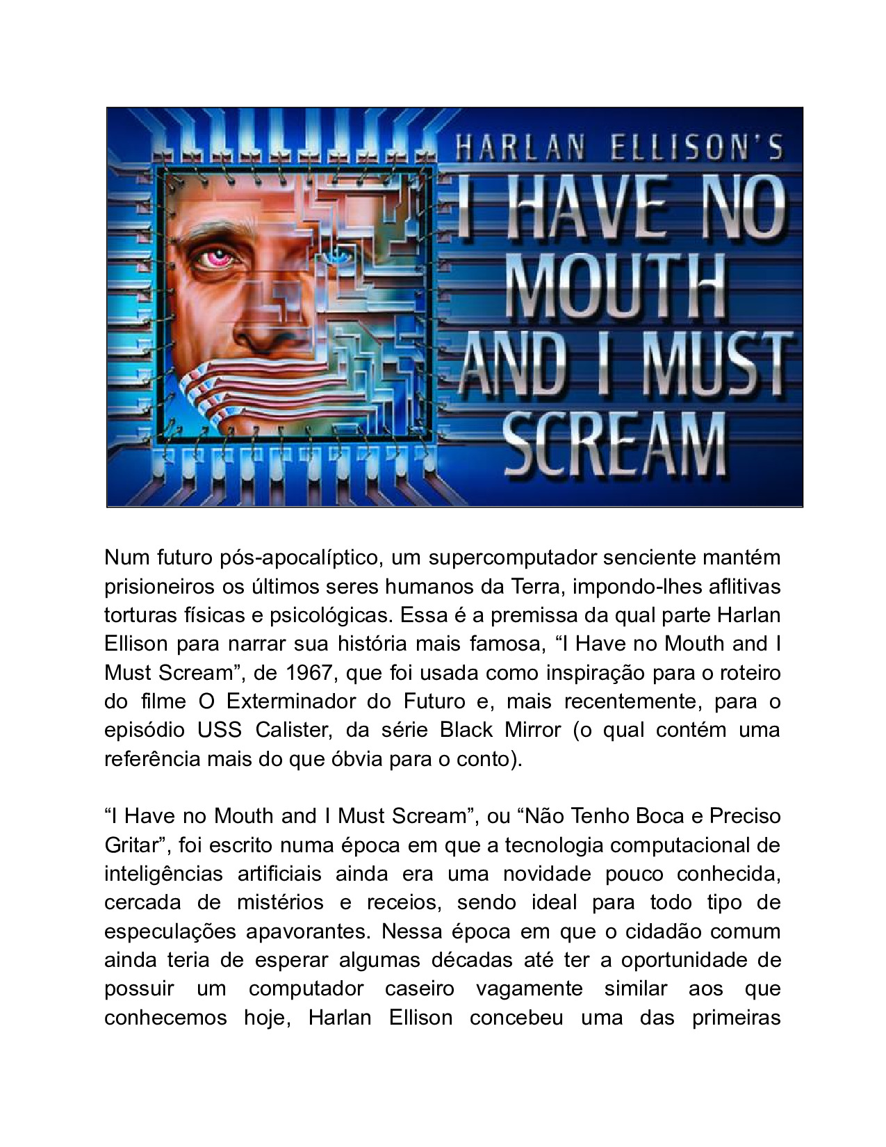 baixar pdf nao tenho boca e preciso gritar harlan ellison